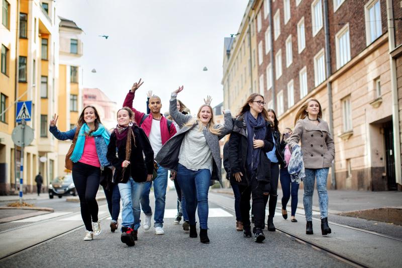 Students on the street