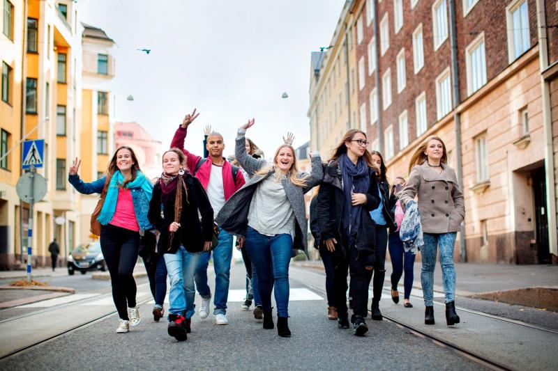 Students on the street